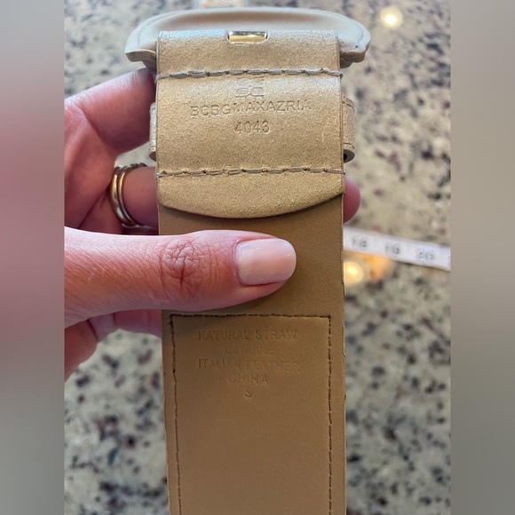 Women’s BCBG Max Azria straw in Italian leather belt size small - Picture 6 of 6